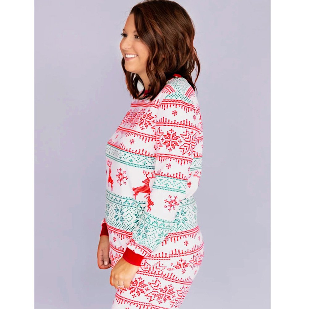 Christmas deer Snowflake Family Matching Pajama Set