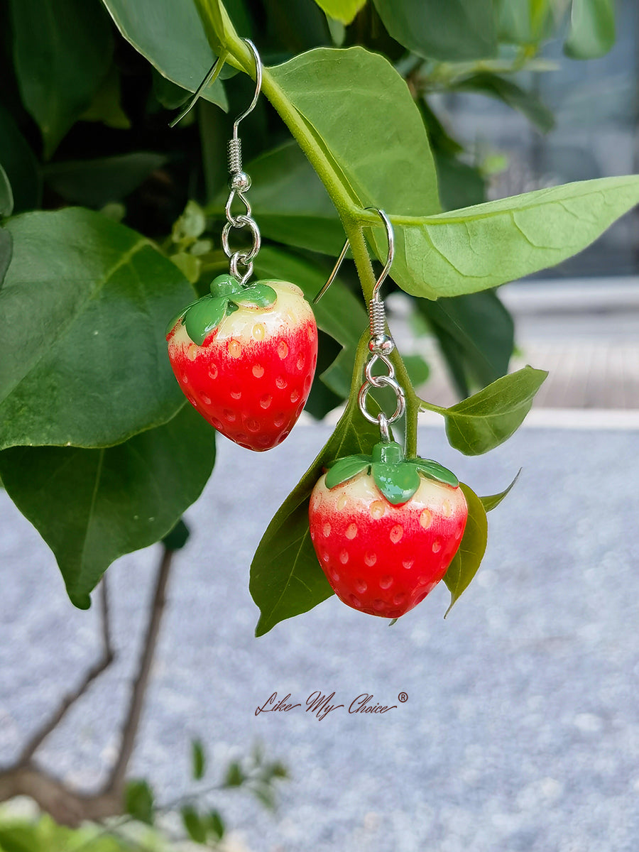 Cute Strawberry Drop Earrings