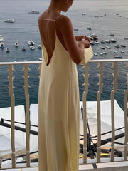 Elegant Hollow Backless Maxi Dress