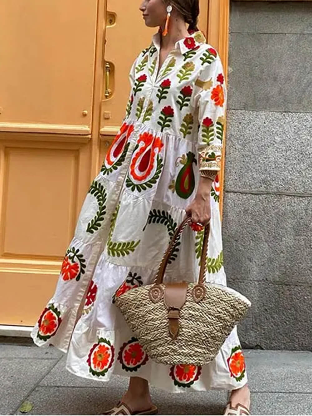 Bohemian Loose Print Dress