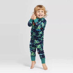 Christmas Dinosaur Patterned Family Matching Pajamas Sets (with Pet Dog Clothes)