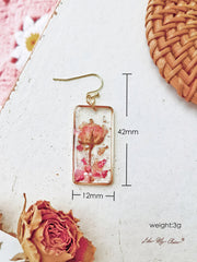 Delicate Rose Crystal Earrings