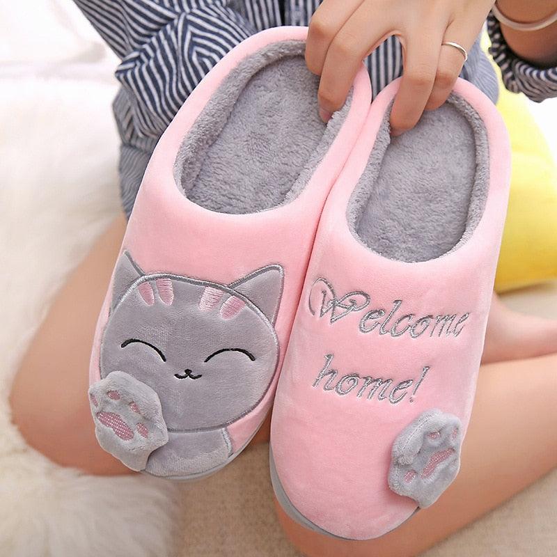 Cat Slippers for Adults - Indoor Shoes