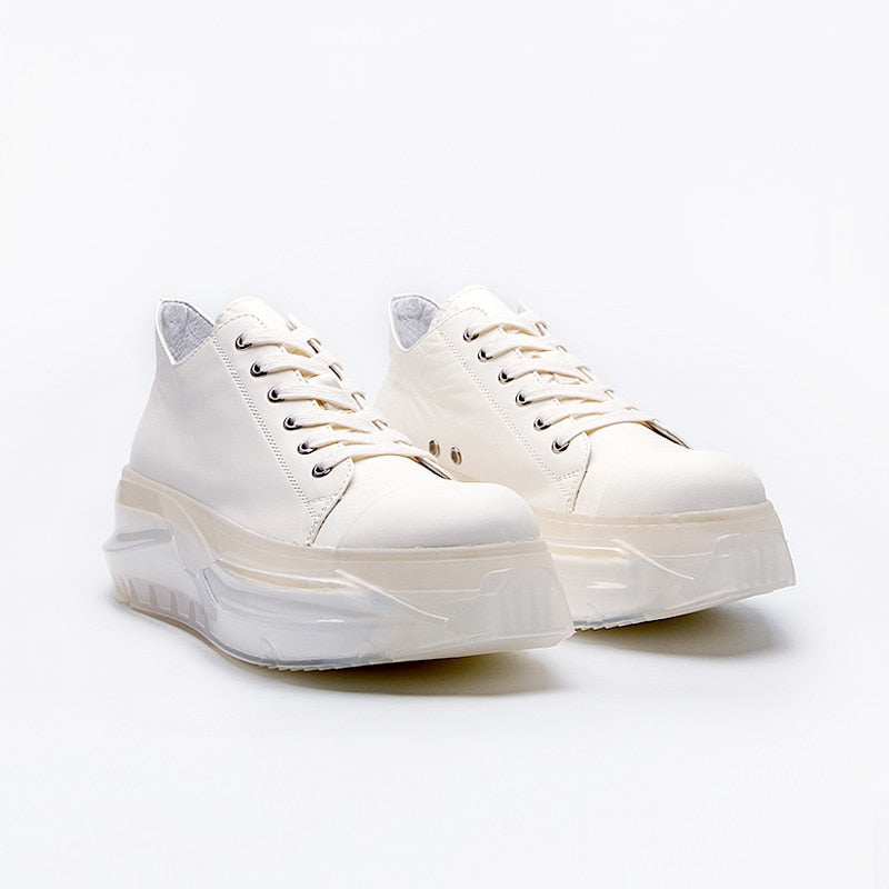 Chunky Sneakers with European Clear Sole Style