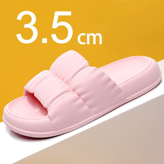 3.5 cm Platform Single Strap Indoor Slide Shoes for Women