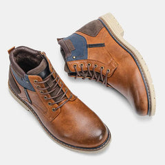 Winter Leather Ankle Boots for Men