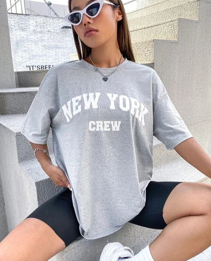 New York T Shirt Oversized - Urban Fashion Statement for Women