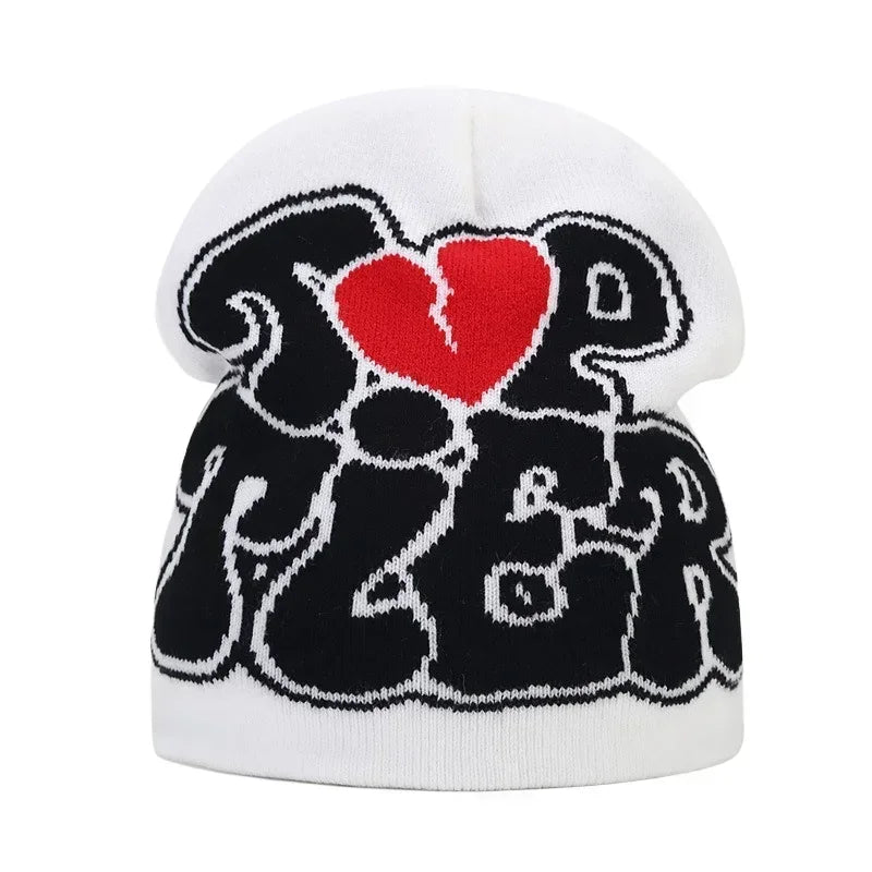 Kanye Letter Knitted Beanie: Unisex Hip Hop Hat