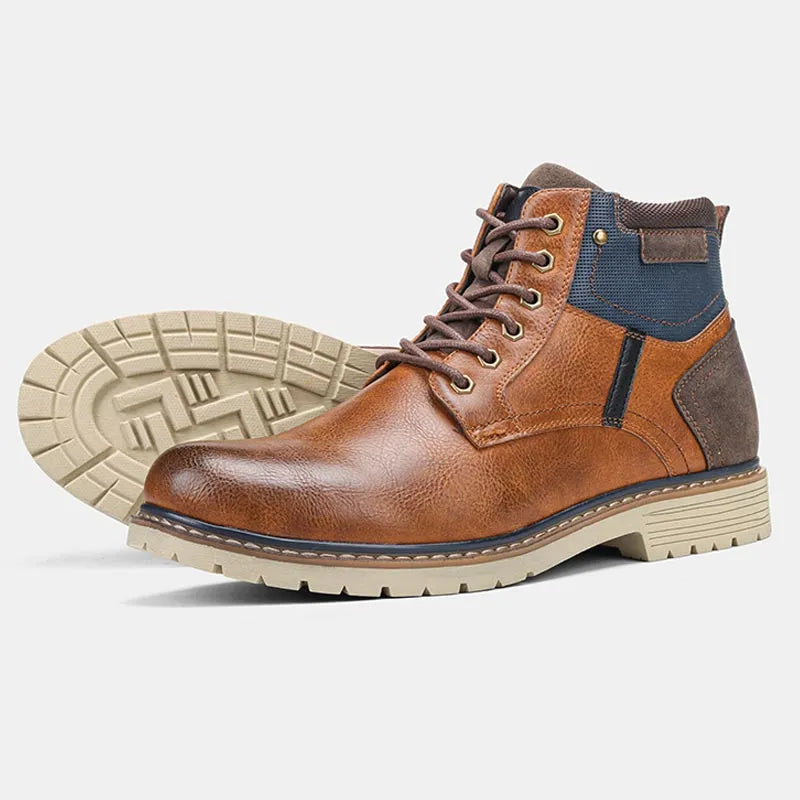 Winter Leather Ankle Boots for Men