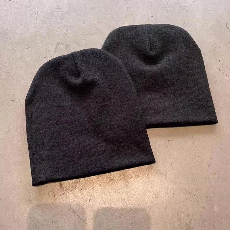 Goth Beanie Hat: Tooth Knitted Y2K Streetwear