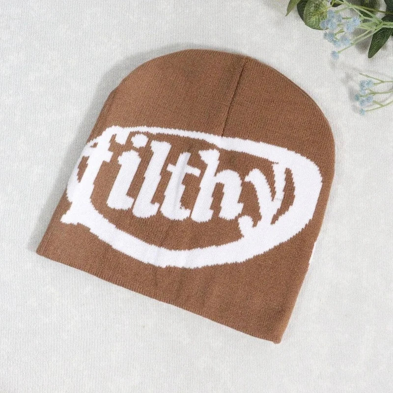 Aesthetic Wool Knit Filthy Beanie Hat