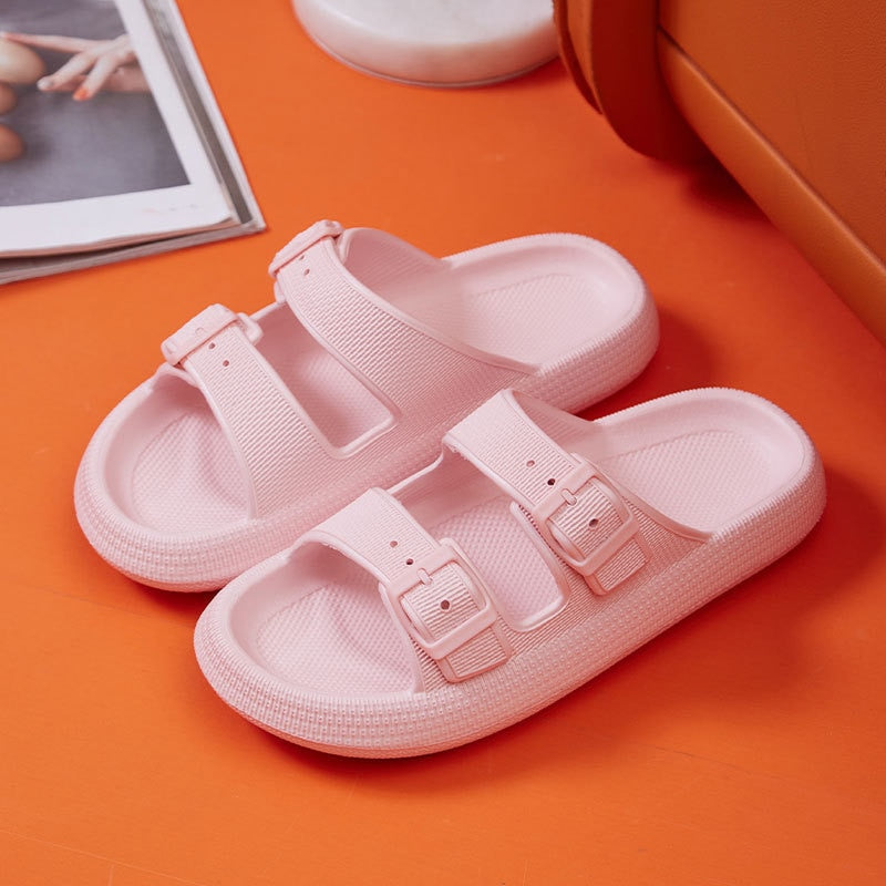 Two Strap Cloud Slippers Pillow Sandals for Women