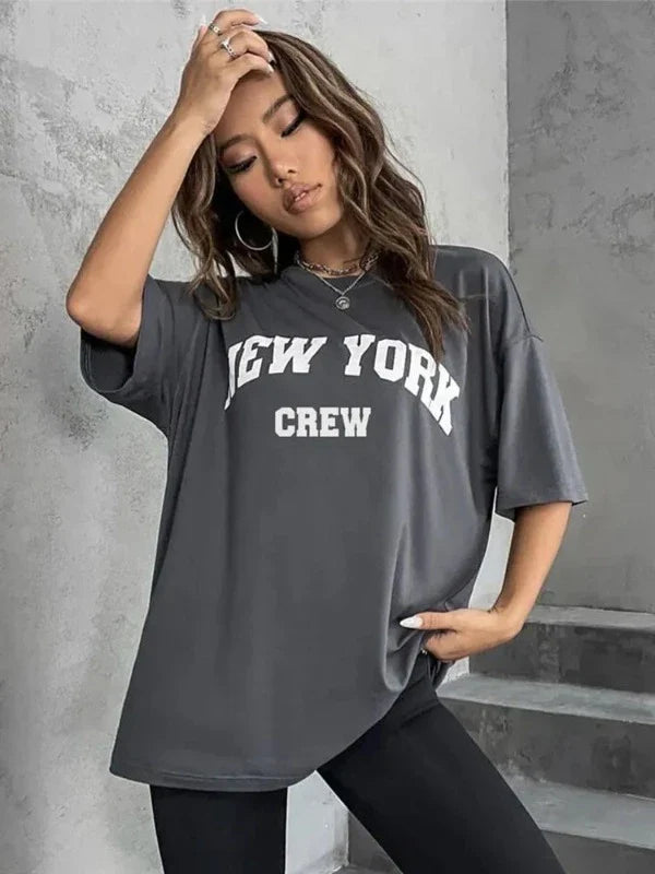 New York T Shirt Oversized - Urban Fashion Statement for Women