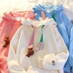 Blissful Pastel Pink Hoodie: Women's Soft Comfort Collection