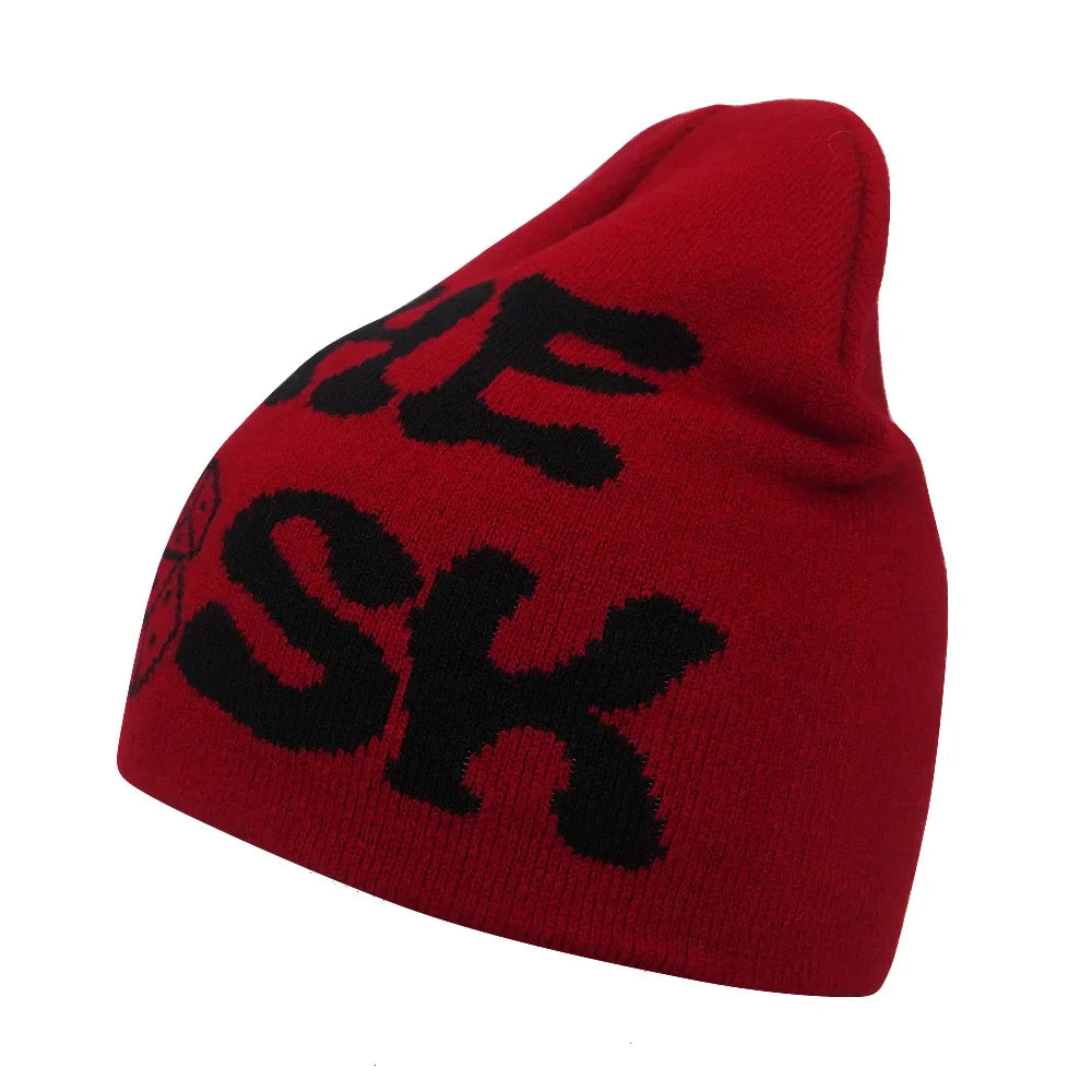 Kanye Letter Knitted Beanie: Unisex Hip Hop Hat