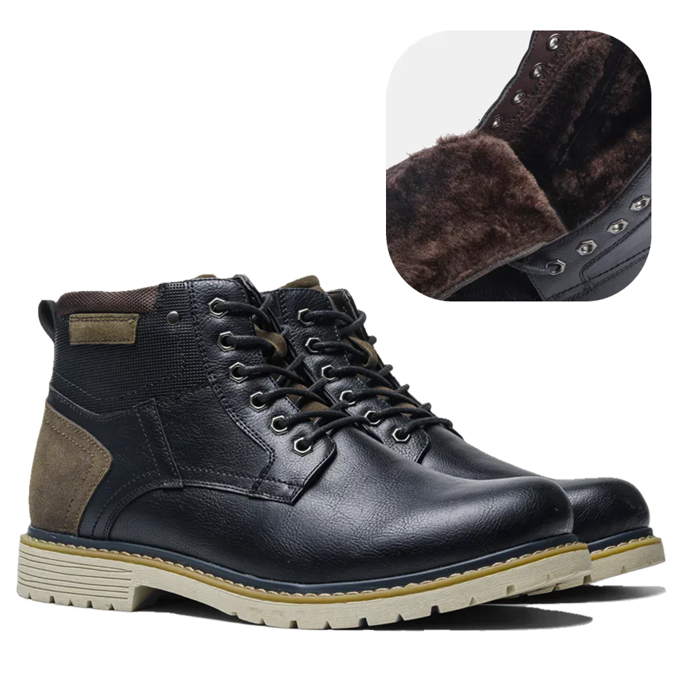 Winter Leather Ankle Boots for Men