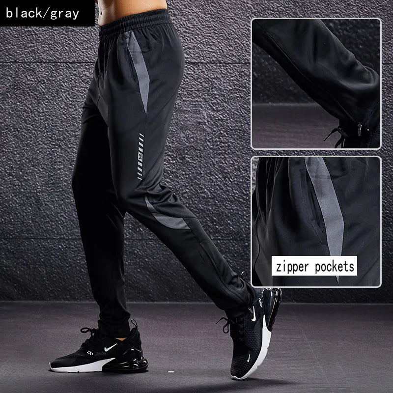 Men's Zipper Pocket Sport Pants: Running and Fitness