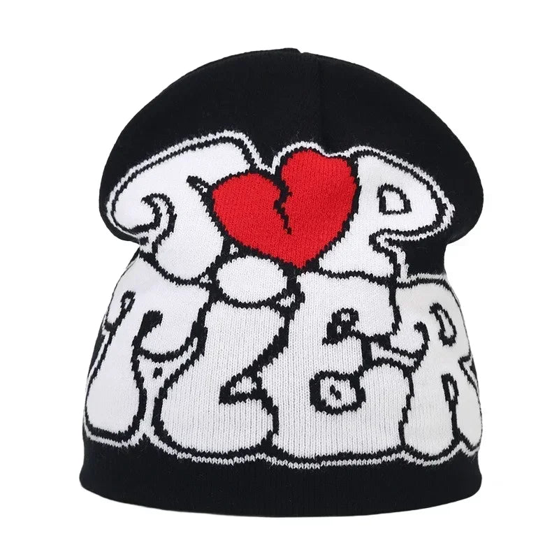 Kanye Letter Knitted Beanie: Unisex Hip Hop Hat