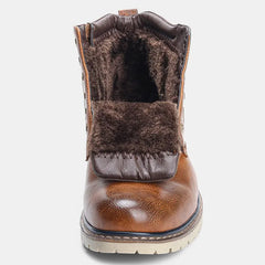 Winter Leather Ankle Boots for Men