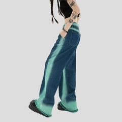 Baggy Jeans - High Waisted Gradient Color