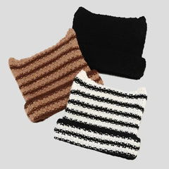 Knit Striped Beanie: Cozy Headwear Cute Cat Ears Essential