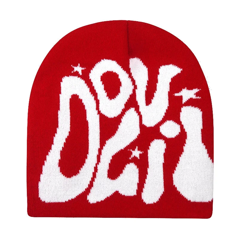 Kanye Letter Knitted Beanie: Unisex Hip Hop Hat