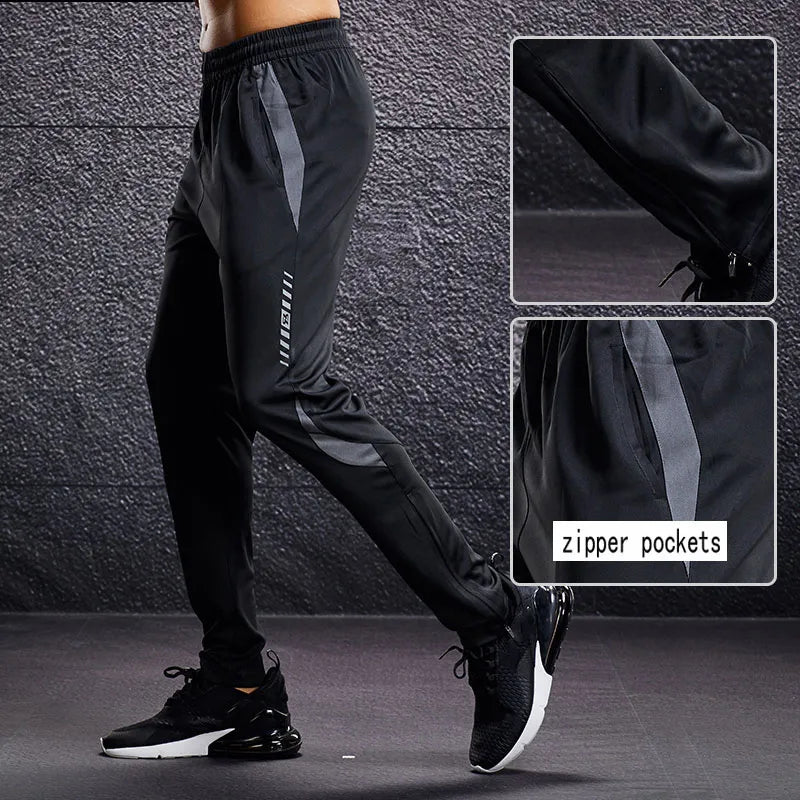 Men's Zipper Pocket Sport Pants: Running and Fitness