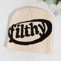 Aesthetic Wool Knit Filthy Beanie Hat