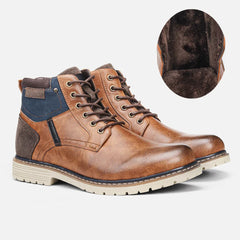 Winter Leather Ankle Boots for Men