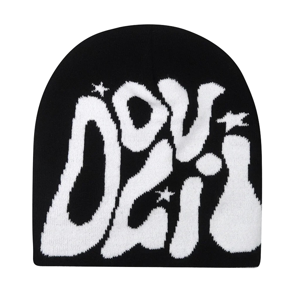 Kanye Letter Knitted Beanie: Unisex Hip Hop Hat