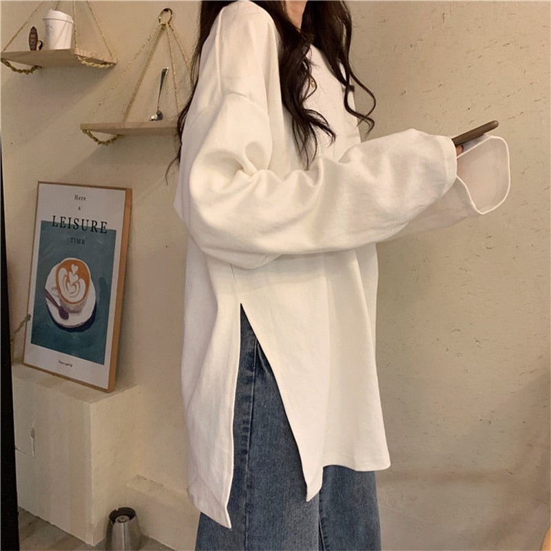 Oversized Long Sleeve T shirt Harajuku Style for Women