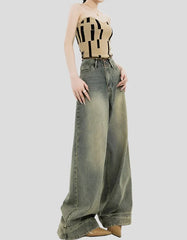 Baggy Jeans - Wide Leg, High Rise for Women