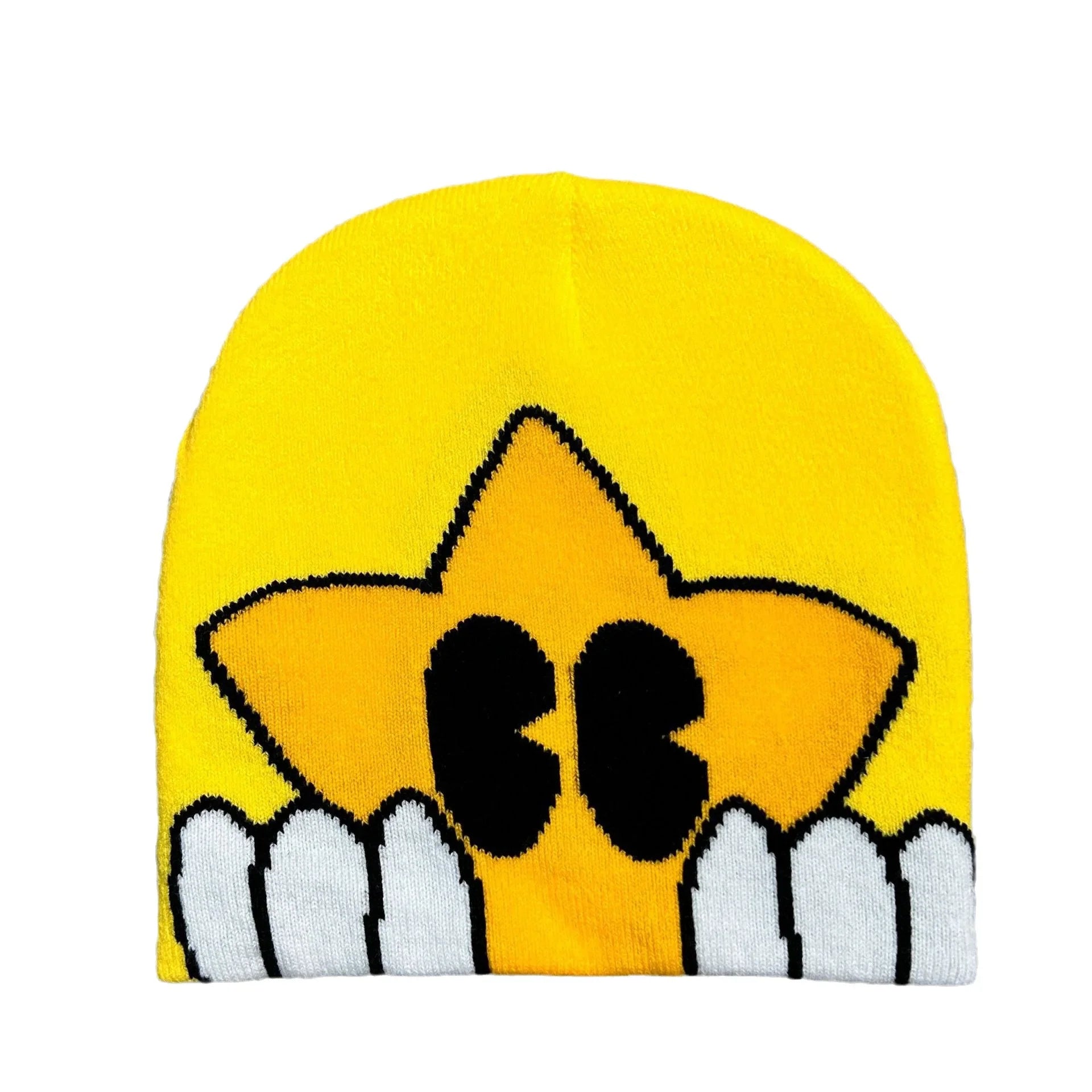 Smiley Star Jacquard Knit Beanie