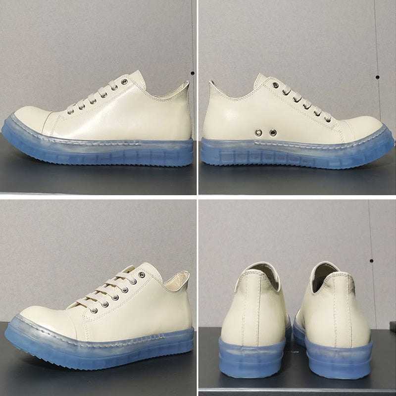 Round Toe Shoes: Unisex Blue Crystal Sole Sneakers