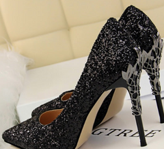 Clearance - Shine and Glitter High Heel Stiletto Pumps