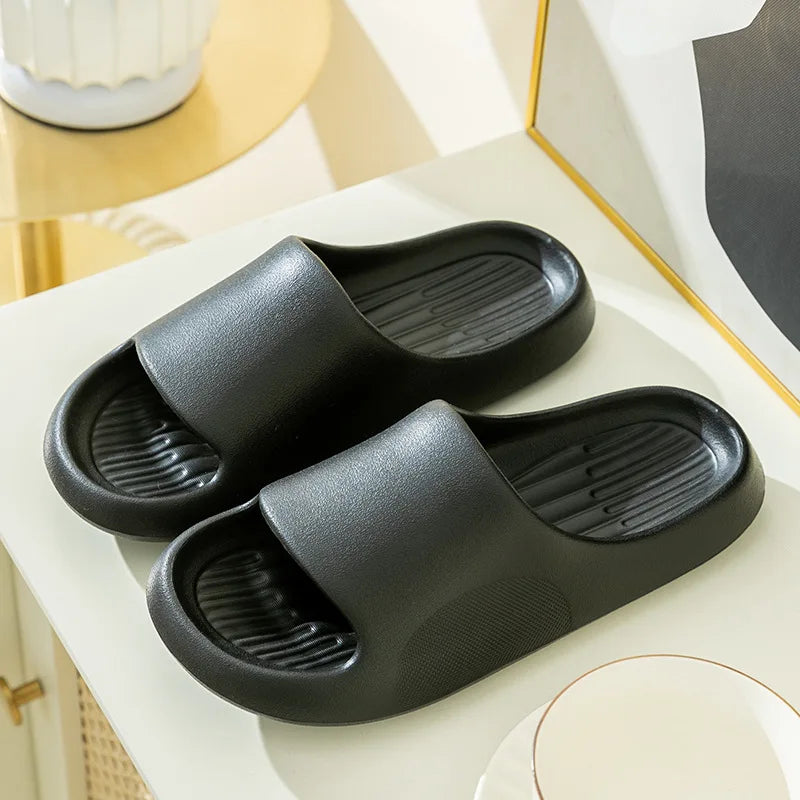 Big and Tall Slippers: Comfy Unisex Flat Sandals for Indoor Relaxation