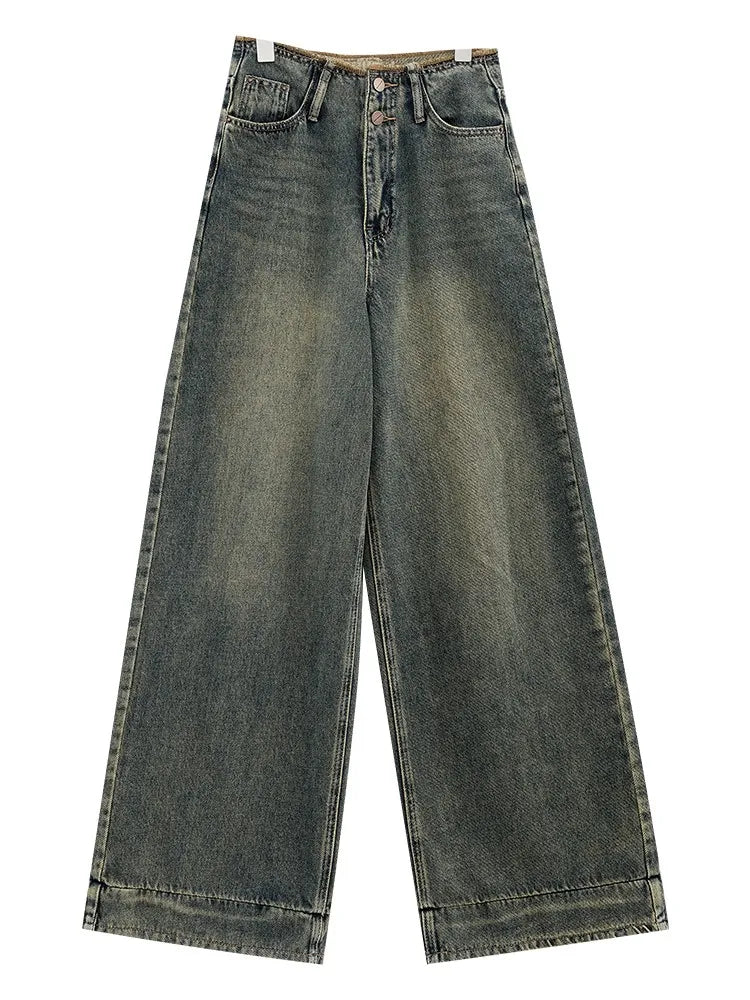 Baggy Jeans - Wide Leg, High Rise for Women