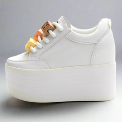 Women's 12cm Leather Platform Wedges