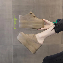 Platform Suede Slip-on Sneaker Sandals for Women