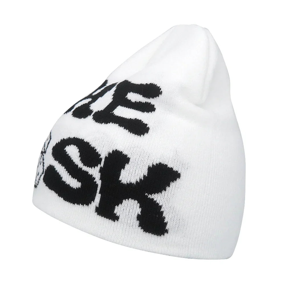 Kanye Letter Knitted Beanie: Unisex Hip Hop Hat