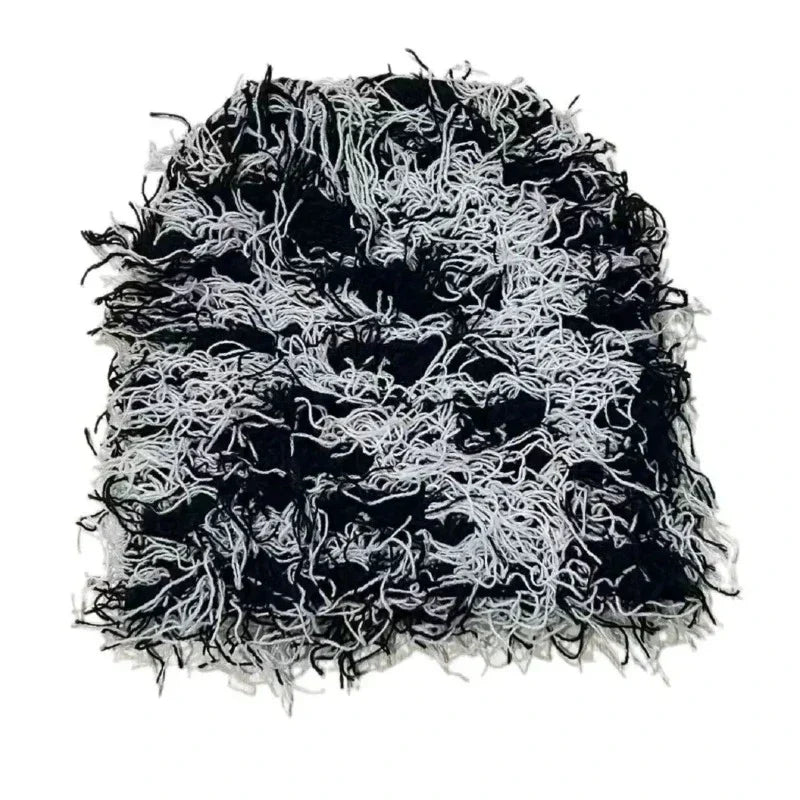 Distressed Beanie - Grassy Knit