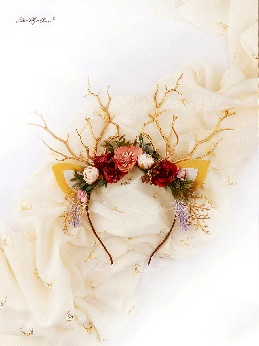 Lavender Flower Christmas Reindeer Headband | LikeMyChoice®