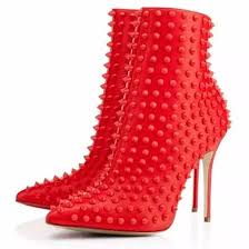 Christian Louboutin Inspired Stud Stiletto High Heel Boots